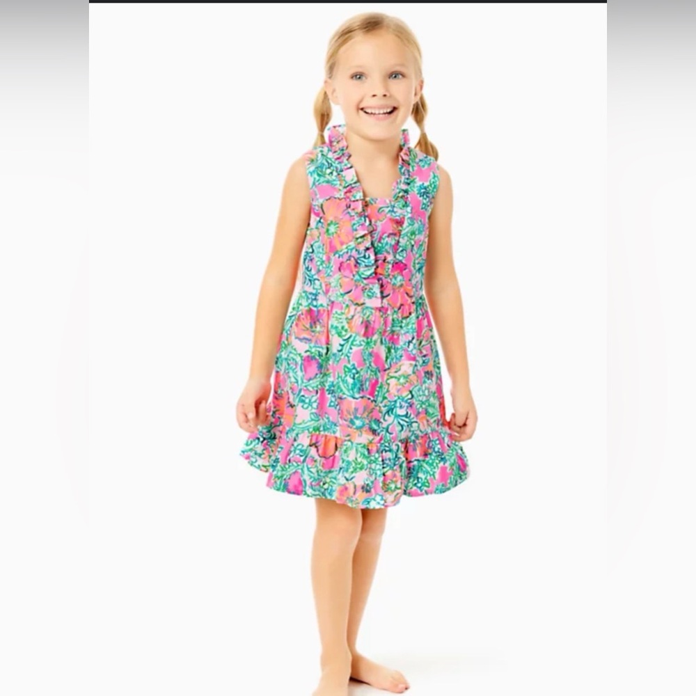 Lilly Pulitzer Mini Tersa Dress Soleil Pink Perfect Poppy- 2T